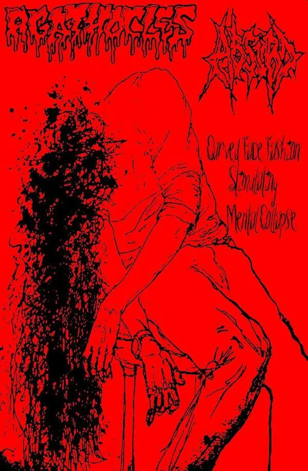 Agathocles - Carved Face Fashion Stimulating Mental Collapse Album Cover Artwork