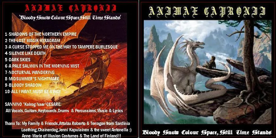 Animae Capronii - Bloody Snow Colour Space, Still Time Stands Album Cover Artwork