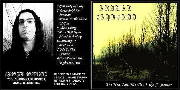 Animae Capronii - Do Not Let Me Die like a Sinner Album Cover Artwork