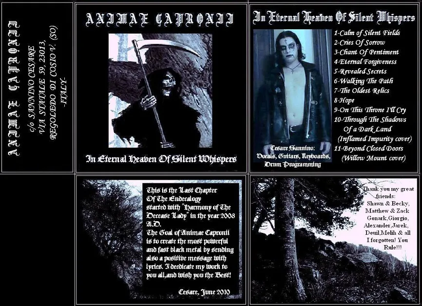 Animae Capronii - In Eternal Heaven of Silent Whispers Album Cover