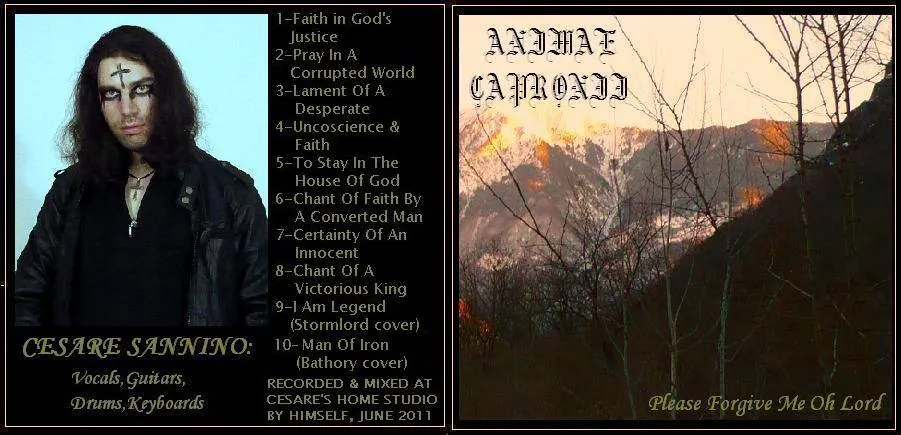 Animae Capronii - Please Forgive Me Oh Lord Album Cover