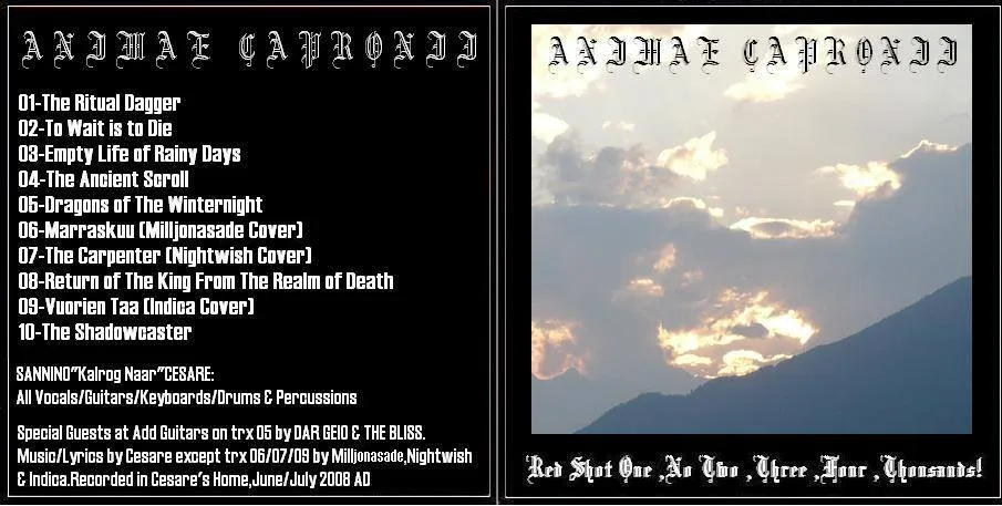 Animae Capronii - Red Shot One, No Two, Three, Four, Thousands! Album Cover Artwork