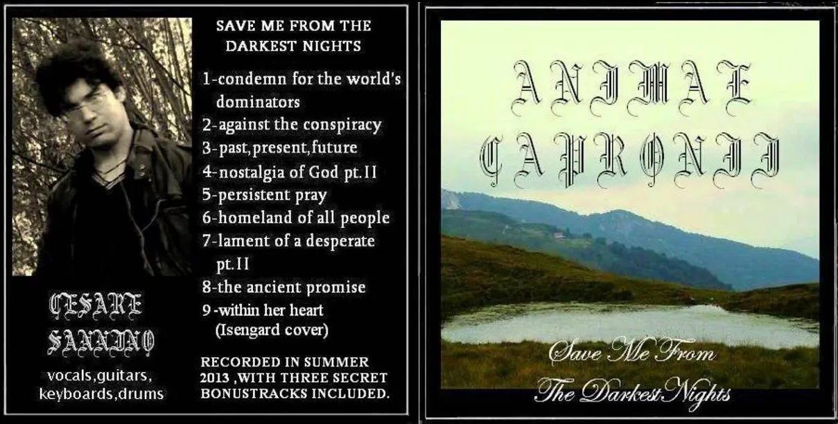 Animae Capronii - Save Me from the Darkest Nights Album Cover