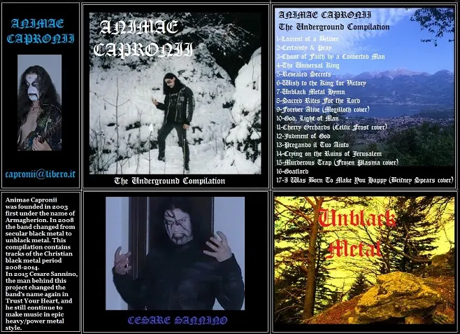Animae Capronii - The Underground Compilation Album Cover