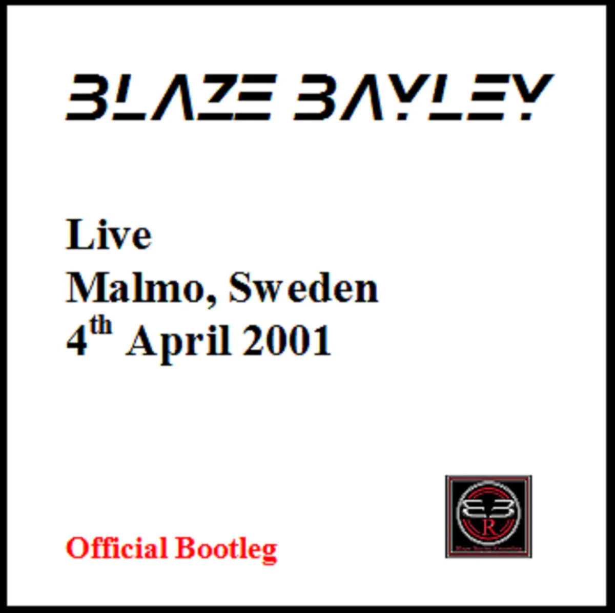 Live - Malmo, Sweden - 4th April 2001