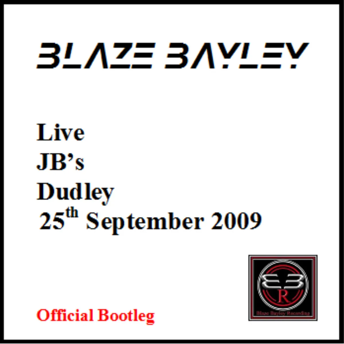 Live at MetalFest JB's, Dudley, UK 25th September 2009 Album Cover