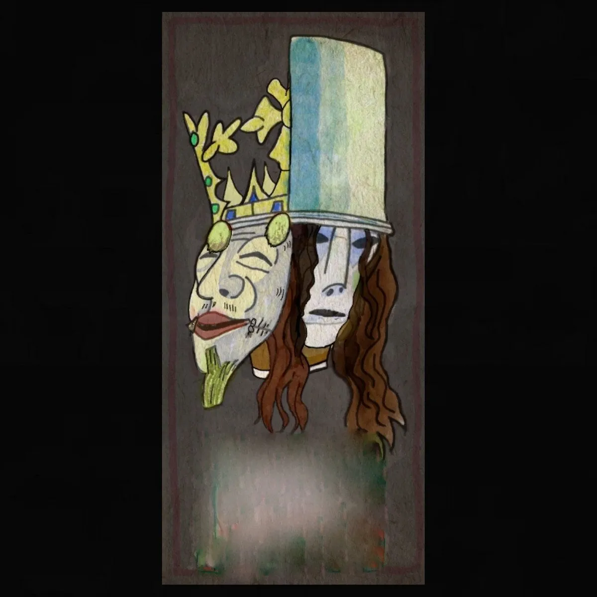 Buckethead - Musical Alchemy with Red Sulphur and Buckethead Lunar Landscape Album Cover Artwork