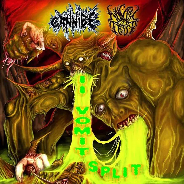 Cannibe - II Vomit Split Album Cover Artwork