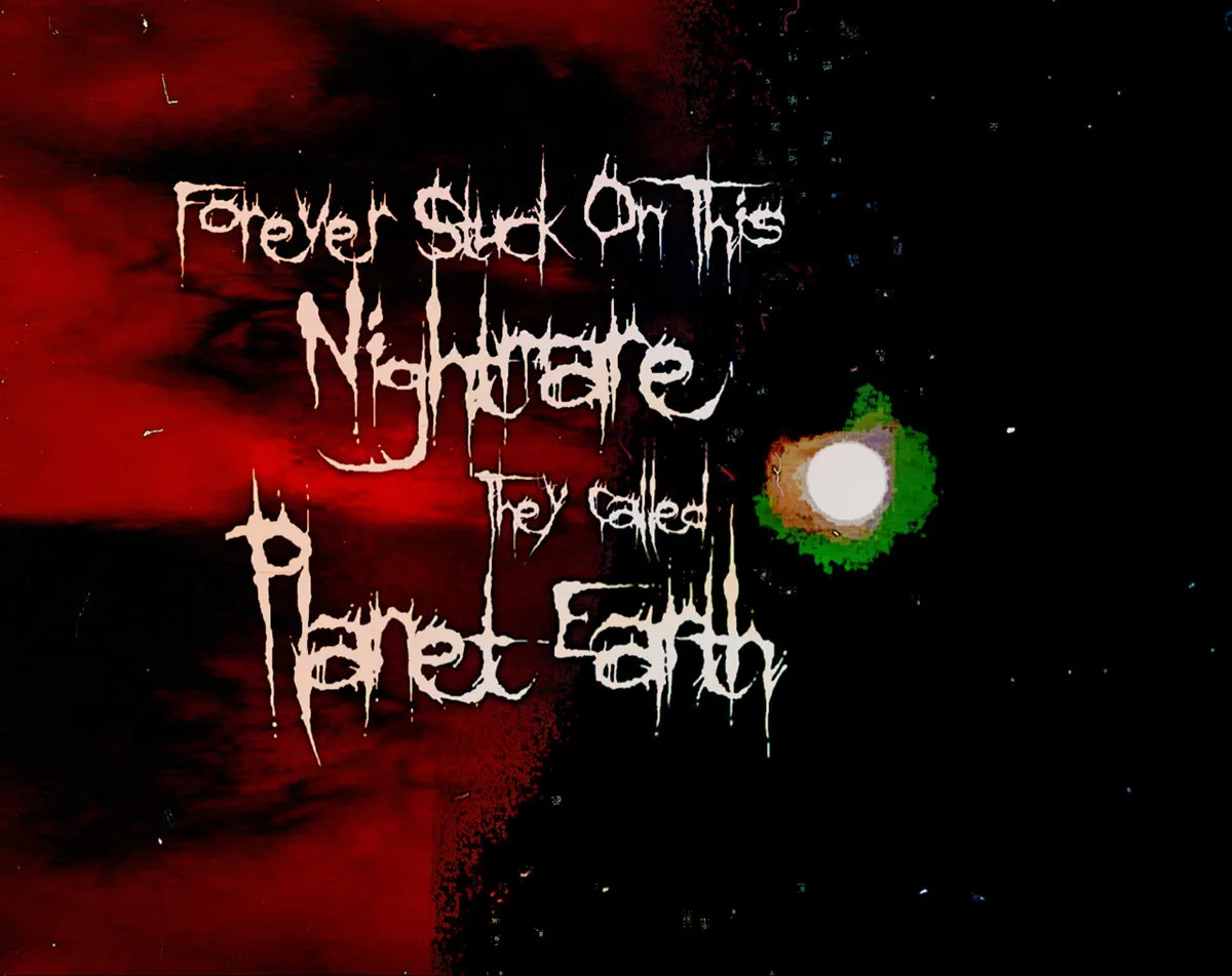 Forever Stuck on This Nightmare They Called Planet Earth - A Cold Night in Hell Album Cover Artwork