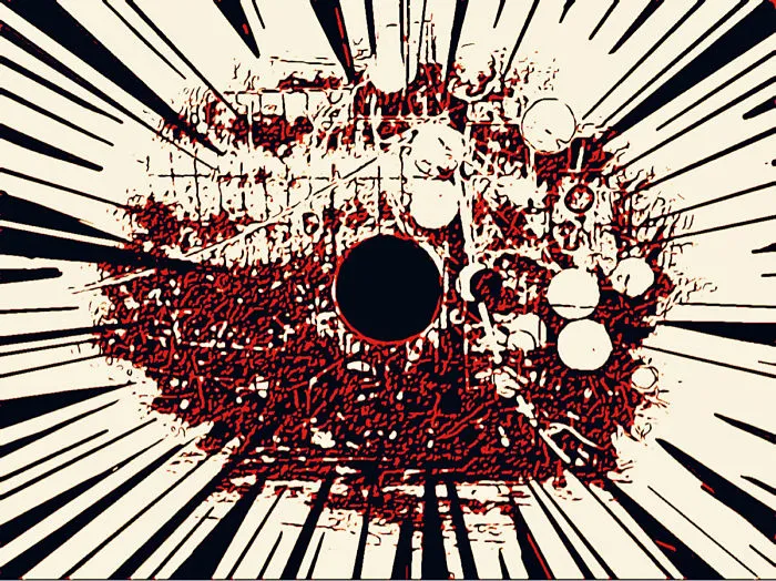 Forever Stuck on This Nightmare They Called Planet Earth - Look into the Darkness Album Cover Artwork