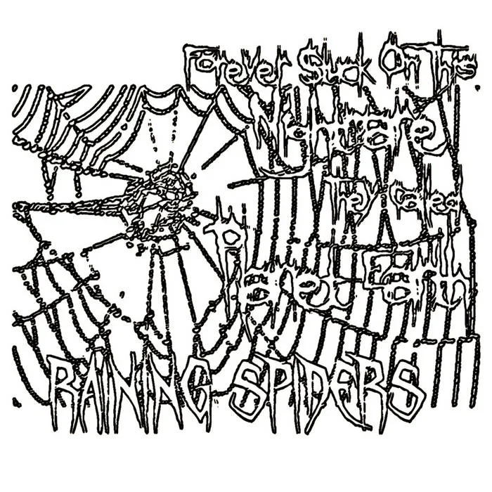 Forever Stuck on This Nightmare They Called Planet Earth - Raining Spiders Album Cover Artwork