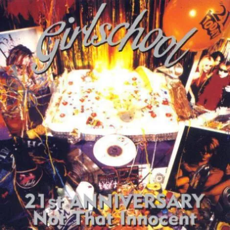 Girlschool - 21st Anniversary - Not That Innocent Album Cover