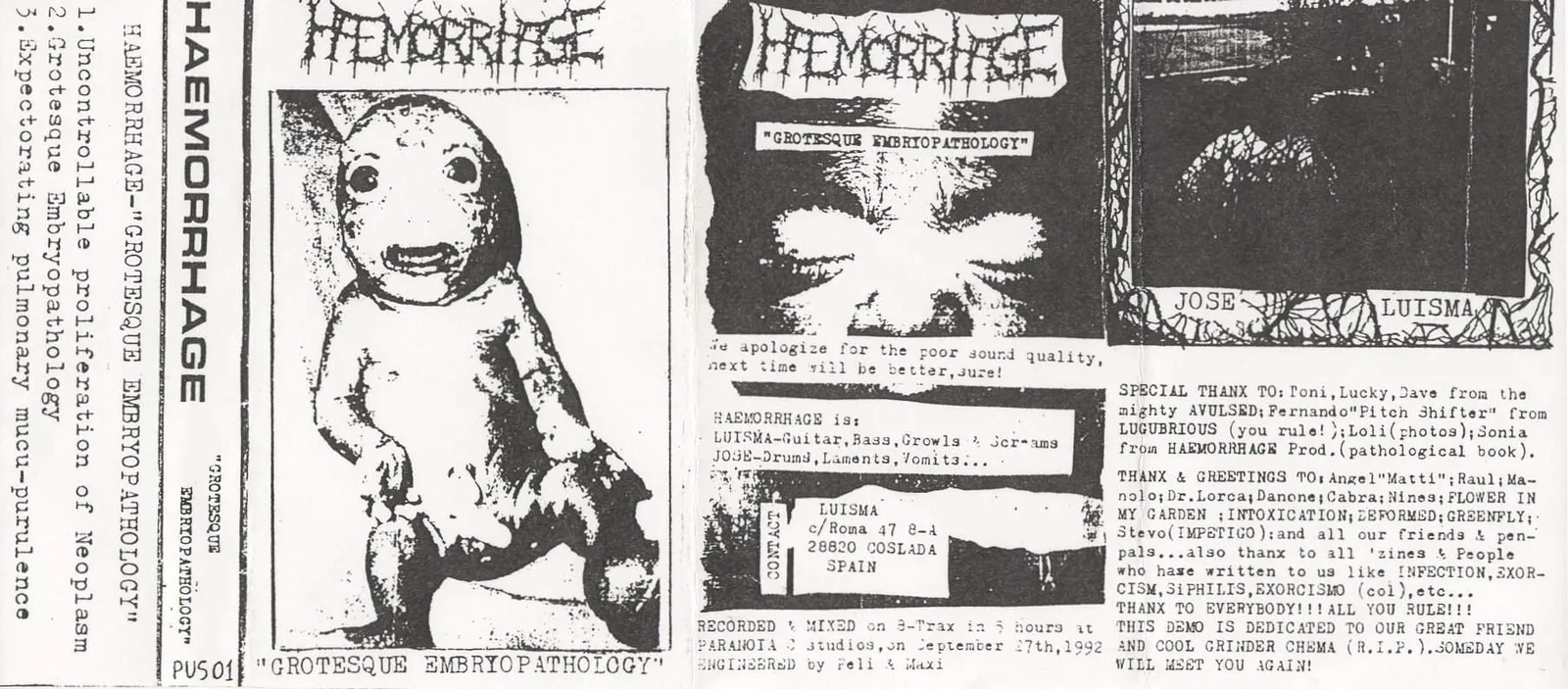 Grotesque Embryopathology Album Cover