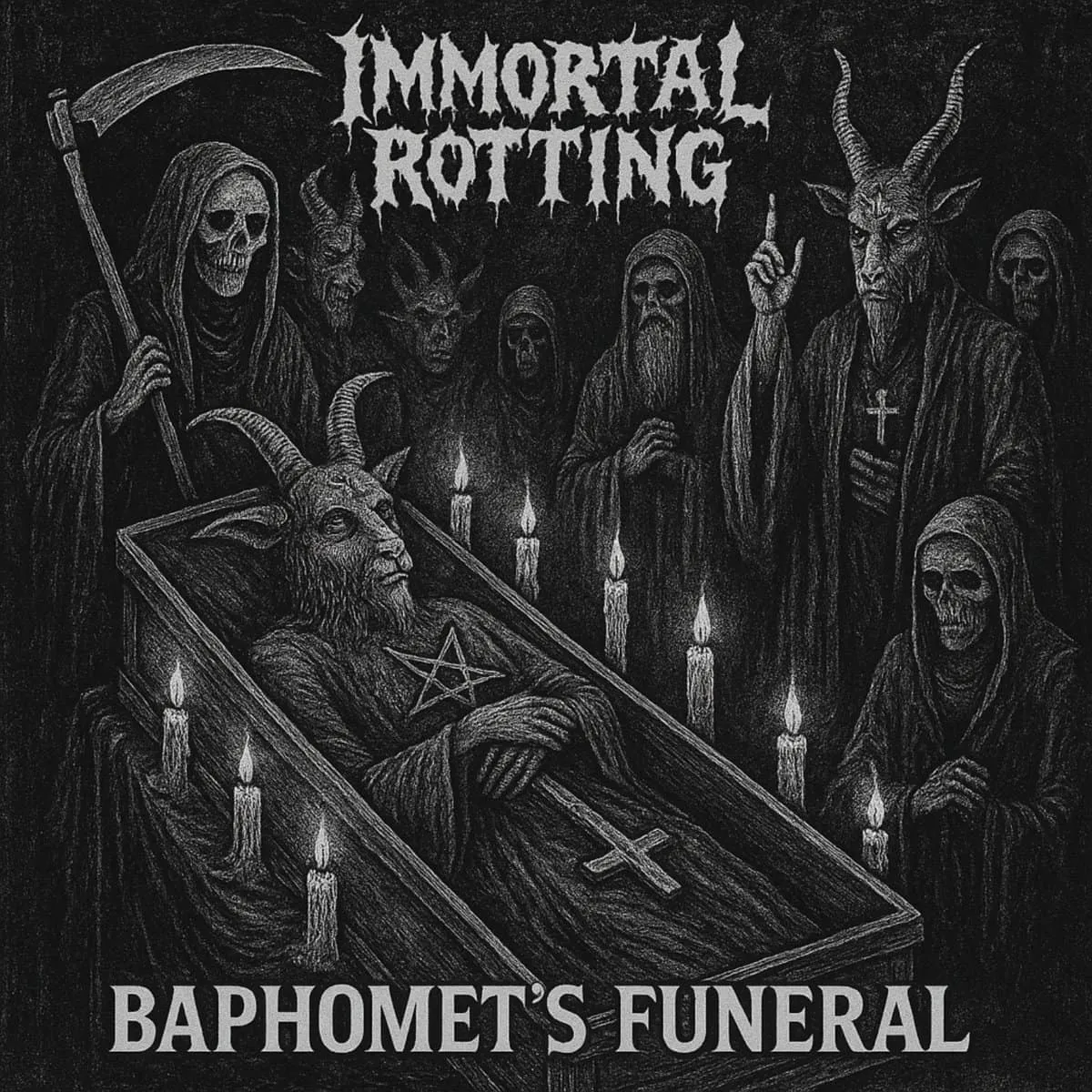 Immortal Rotting - Baphomet's Funeral Album Cover