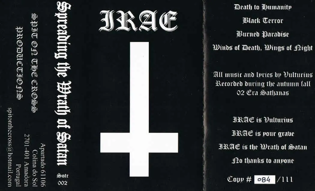 Irae - Spreading the Wrath of Satan Album Cover Artwork
