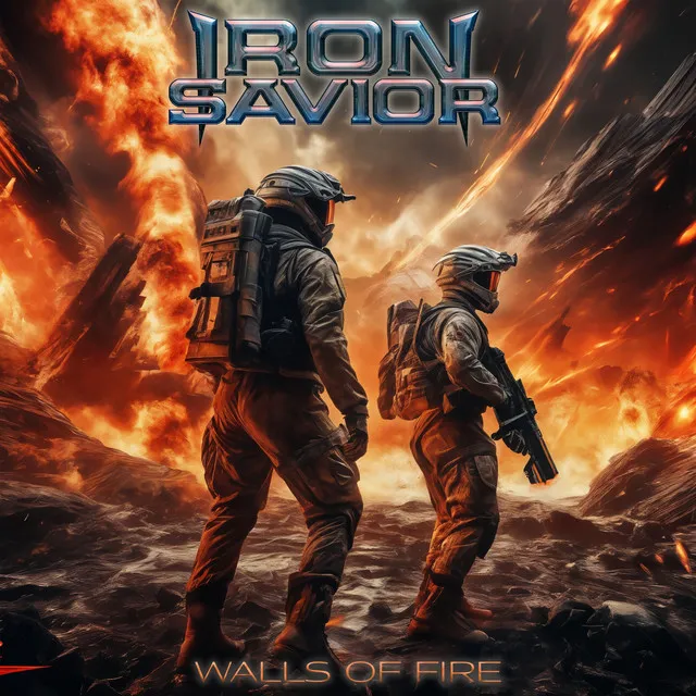 Iron Savior - Walls of Fire (2025 Re-Recorded) Album Cover