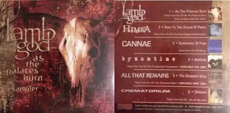 Lamb of God - As the Palaces Burn Sampler Album Cover Artwork